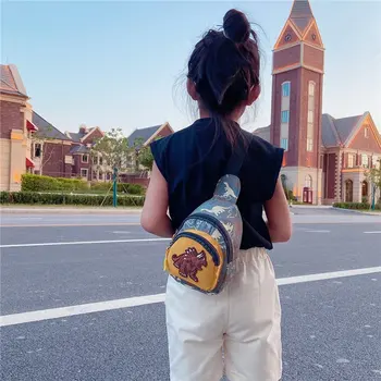 2021 nauja vaikų maišelį berniukų ir mergaičių mielas dinozaurų maišelį Mergaičių Mados Oksfordo audinys krūtinės krepšys
