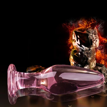 2021 Naujas Rožinės spalvos stiklo analinis kaištis Moterų butt plug Varpos naktinis gyvenimas analinis dildo suaugusiųjų masturbacija suaugusiųjų gėjų sekso žaislas Erotika meilužio dovana