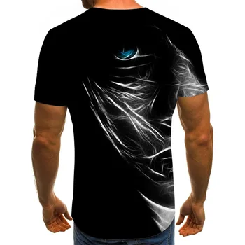 2021 naujas vasaros apvalios kaklo vyriški T-shirt 3D spausdinimo geometrinis kamufliažas viršų mados pledas atsitiktinis gatvės drabužiai
