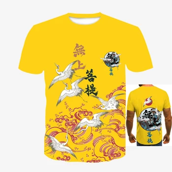 2021 Naujas Vasaros Negabaritinių marškinėliai Kinų Stiliaus 3D Atspausdintas Marškinėlius, O-Kaklo Kvėpuojantis Viršūnes Harajuku Tshirts 100-6XL