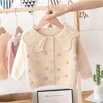 2021 single-breasted megztinis mergaičių megzti megztinis pavasarį ir rudenį kūdikiui ilgomis rankovėmis nauja P4442