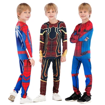2021 Vaikų Voras Nustatyti Vaikų Pižama Berniukams ir Mergaitėms, Superhero Animacinių filmų ilgomis Rankovėmis Pižama Pižama 6-XL, Tėvų ir vaikų