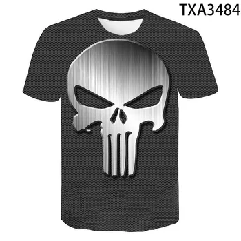 2021 Vasaros Punisher 3D marškinėliai Vyrams, Moterims, Vaikams Laisvalaikio Mada Streetwear Berniukas Mergaitė Vaikai Atspausdintas T-shirt Kietas Viršūnes Tee110/6XL