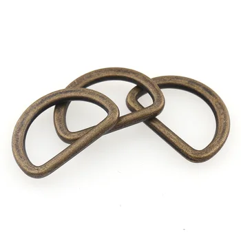 20pcs Antikvariniai bronzos 20mm D žiedais Ryšio Metalų Lydinio, Batai, Krepšiai austinių diržų Sagtys 