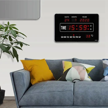 24 Valandas Ekranas Didelis Skaitmeninis LED Sieninis Laikrodis, Darbalaukio, Signalizacija, Vaikų Kambarys