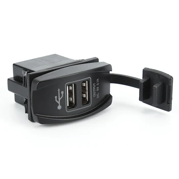 3.1 Vandeniui Automobilinis Telefono Kroviklis Universalus Dual USB Įkroviklio Lizdas Adapteris, Lizdo, 12-24V Motociklo Su Elektros Linija