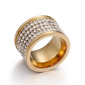 316L Nerūdijančio Plieno, Pažadas Žiedas Crystal AAA Cirkonis Dalyvavimas Vestuvių Juostoje Žiedai moterims Pirštu, Šaliai, Papuošalai