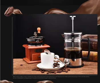 350/600ML Nerūdijančio Plieno, Stiklo Arbatinukas prancūzijos Kavos, Arbatos Sietelis Filtras Paspauskite Stūmoklį, Rankinis Kavos Espresso Maker Puodą