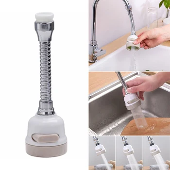 360° Adjustable Faucet Extender Aerator Moveable Flexible Tap Head Shower Diffuser Nozzle 3modes Booster Faucet Kitchen Supplies