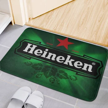 3D Heineken Alaus Spausdinti Grindų Kilimėliai, Durų Koridoriaus, Virtuvės Grindų Kilimėliai, Matinis, Ne slydimo kilimėliai, Bekvapis ir Durable_xldp21
