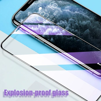 3PCS Visiškai Padengti Apsaugine Stiklo iPhone 7 8 Plius 6 6S SE 2020 Screen Protector, iPhone 11 12 Pro Max Mini X XS XR Stiklo