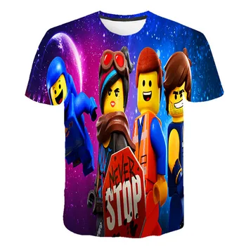 4-14Y Mados Legoes T-shirt Vaikai, Brolis, Akis Drabužių Berniukas Animaciją Marškinėlius trumpomis Rankovėmis, Vaikas iki 2021 m. Vasaros Atsitiktinis Mergaičių t Shirts