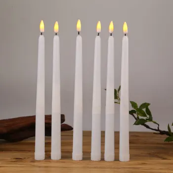4 Gabalus Nuotolinio Valdymo Mirkčiojančios Šviesos Ilgas LED Žvakės Velykų,Baterija Romantiška Vestuvių Dekoratyvinė Žvakidė