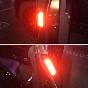4Pcs Automobilio šviesą Atspindinčios Juostos Įspėjimo Ženklų lipdukas Reikmenys Hyundai ix35 iX45 iX25 i20 i30 