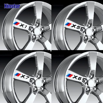 4pcs M performance Car Rim Sticker For BMW X1 X2 X3 X4 X5 X6 X7