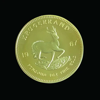 5VNT 1967 m. Pietų Afrikoje Krugerrand 1OZ Aukso Monetos Paul Kruger Žetono Vertės, Kolekcines, Monetas