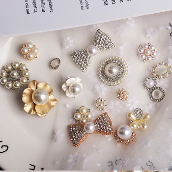 5vnt Metaliniai mygtukai su deimantu, drabužiai, aksesuarai, mygtukai vestuvių Kailio drabužių priedai 