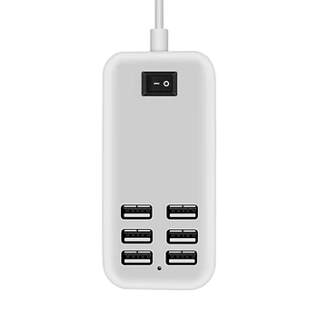 6 USB Telefono Kroviklis 20W 3A Darbalaukio ES Kištuko Lizdo Krovimo Išplėtimo Lizdo Maitinimo Adapteris, skirtas 