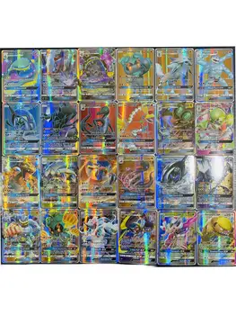 60/100/200/300 Vnt Pokemons Žaislas gx ne kartoti Šviečia lietuvių Kortų Žaidimas Mūšis Carte Prekybos Vaikai Pokemon kortelės Žaislai