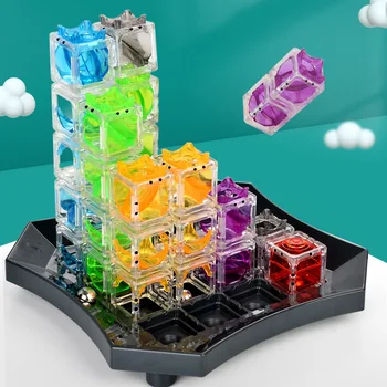 60 Iššūkį Sprendimas Labirintas Marmuro Paleisti Smegenų Žaidimas, KAMIENINIŲ Žaislas Berniukams, Mergaitėms Mąstymo Smart IQ Šeimos stalo Žaidimai Brinquedos