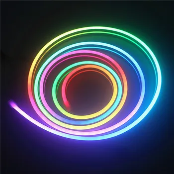 Adresuojamo WS2812B pikselių Neonas, juostelės šviesos individualiai Full 5V LED juosta juostele neoninės šviesos 2m/daug +elektros Energijos Tiekimo Reguliatorius