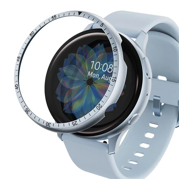 Aliuminio Bezel Žiedas Dangtelis skirtas Samsung Galaxy Žiūrėti Aktyvios 2 44mm 40mm Smartwatch Raštas Anti Nulio Apsauga Metalo Atveju