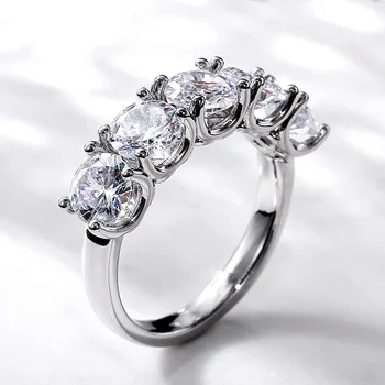 Amžinybės Pažadas žiedas 925 Sterlingas sidabro AAAAA Cirkonis Dalyvavimas Vestuvių Juostoje Žiedai, moterų Nuotakos Papuošalai Dovana