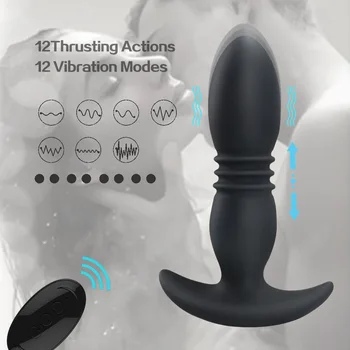 Analinis Vibratorius, skirtas Vyrams Teleskopinis Analinis Kaištis Vibratorius Vibruoja Butt Plug Sekso žaisliukai Vyrams Belaidžio Nuotolinio Valdymo Prostatos Massag