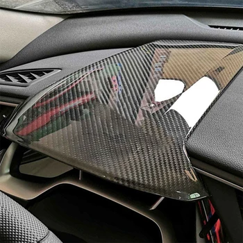 Anglies Pluošto Automobilio Vairo Rato gaubtas Apdaila Prietaisų Skydelyje Speeeter Padengti Honda Civic MK X MK10 2017-2020 LHD Interjero Dekoro