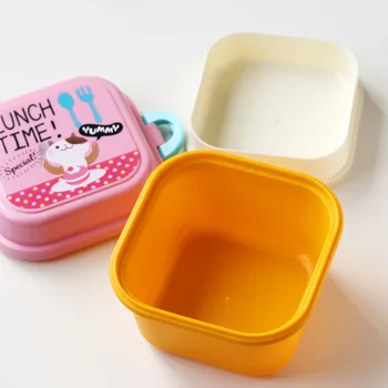 Animacinių Filmų Sveikas Plastiko Priešpiečių Dėžutė Mikrobangų Krosnelė Pietūs Bento Dėžutės Maisto Konteineryje Indai Vaikas Childen Lunchbox