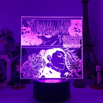 Anime Lempos Džiudžiutsu Kaisen Led Nakties Šviesos Miegamojo Puošimas Naktį Lempos Džiudžiutsu Kaisen Dovana Akrilo 3d Neon Lempos Dropshipping