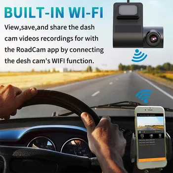 Automobilių DVR Brūkšnys Cam Wifi Plataus Kampo Pilna 1080P Auto Video Recorder Skaitmeninis Registratorius, vaizdo Kameros skaitmeniniai vaizdo įrašymo įrenginiai Su 8 PIN Spardytis Linija, Dashcam