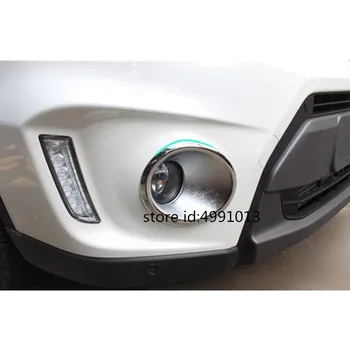 Automobilių Kėbulo Priekinio Rūko žibinto Lemputė Detektoriaus Rėmo Stick Optikos ABS Chrome 