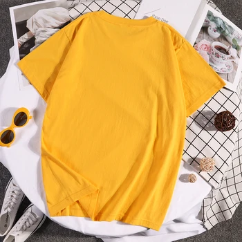 Avacado Turi Širdies Formos Duobę Spausdinti Marškinėlius Moterų Atsitiktinis Anime Tee Marškinėliai Mados Įgulos Kaklo Marškinėliai Laisvi O-Kaklo Moteris Tshirts