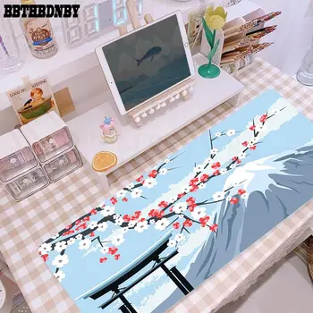 BBTHBDNBY Japonijos fudži cherry blossom Didelių dydžių Pelės mygtukai kilimėlio Dydis Deak Kilimėlis overwatch/cs: go/world of warcraft