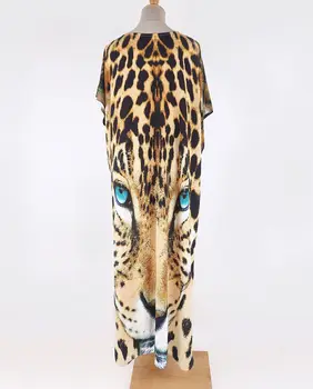 Bikini Danga-ups Seksualus Tigras Modelio Spausdinimo Kimono Skraiste Plage maudymosi kostiumėlį Padengti iki Boho Prarasti Ilga Suknelė