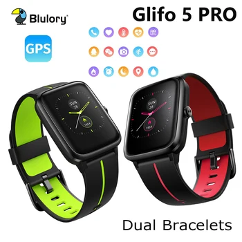 Blulory Smart Žiūrėti 1.3-Colių AMOLED Ekraną, GPS Vandeniui 5ATM Širdies ritmo Monitorius Sporto Smartwatch 
