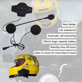 BT10 Motociklo Bluetooth 4.1 Šalmas domofonas Belaidė laisvų rankų skambučių Rinkinys, Stereo Anti-trukdžių Ryšio Su Mic