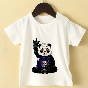 Cartoon Kids Marškinėliai Kūdikių Berniukų Atsitiktinis Juokingi Marškinėliai Vaikų Vasaros Streetwear Viršūnes Mergaičių Drabužius Panda Krepšinio Cool O-kaklo