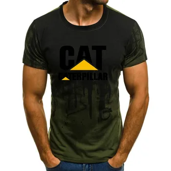 Caterpillar 3DT vyriški T-Shirt,Vasaros Avataras T-Shirt, Juoda Polies, vyriški Laisvalaikio Sporto Orui Ir Greitai Džiūstantys Plius SizeTop