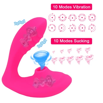 Daugiafunkcis Čiulpti Vibratorius Klitorio Spenelių Gyvis G Spot Makšties Stimuliavimas Vibracijos Moterų Masturbator Sekso Žaislai Moteris