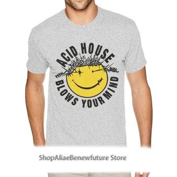 Didelis, Aukštas, Acid House Pučia Savo Proto T-Shirt Vyrams Hip-Hop Mados Užsakymą Trumpomis Rankovėmis Marškinėlius Vyrų Prabangos Prekės Merch Drabužiai