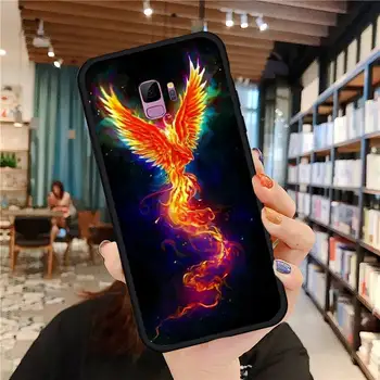 Didėjančios Gaisrų Phoenix paukščių Telefono dėklas Samsung Galaxy S5 S6 S7 S8 S9 S10 S10e S20 krašto plius lite