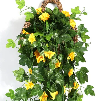 Dirbtinių Gėlių Netikrą Petunijos Vynuogių Žalias Lapas Kabo Vynuogių Girliandą už Vestuves Sode Sienų Apdaila