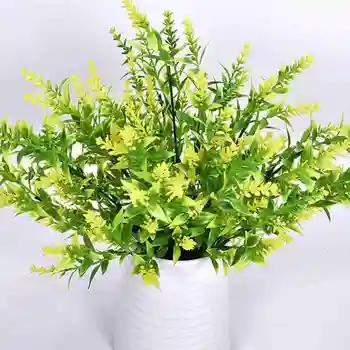 Dirbtinės Gėlės Netikrą Levandų Žiedų Atsparus Uv Dekoro Augalai Dirbtiniais Nr. Žaluma Namuose Išnyks Plastiko Krūmai I3H1