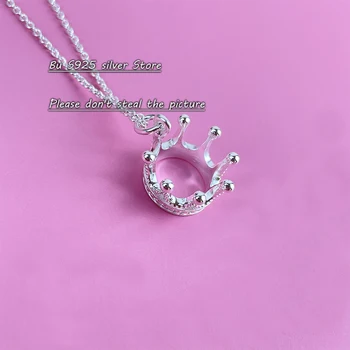 Dizaineris aukštos kokybės karalienės karūnos Pakabukas S925 sterlingas sidabro inkrustacijos diamond clavicle grandinės Valentino dienos, gimtadienio dovana