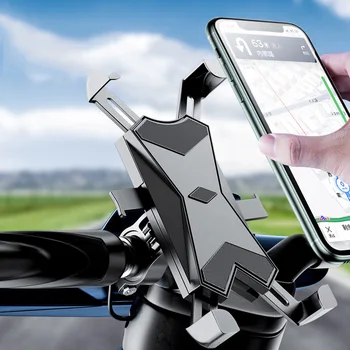 Dviračių Telefono Laikiklis IPhone Samsung Motociklo Mobilųjį Telefoną Laikiklyje Dviračio Rankenos, Apkaba Stovėti GPS Laikiklis