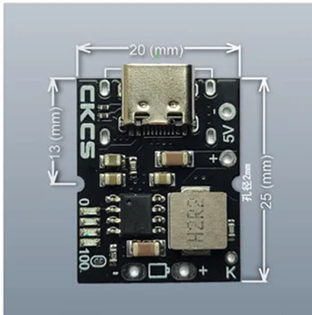 DYKB Tipas-C USB 5V 2A 1S Vienos eilutės ličio baterijos įkrovimo iškrovimo modulio Įkrovimas Apsaugos Valdybos Padidinti GALIOS Keitiklis