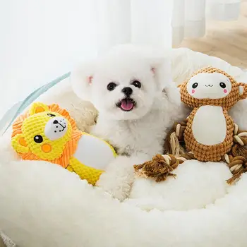 Dėlionės Naminių gyvūnų, Šunų Pliušinis Žaislas Animacinių filmų Gyvūnų Formos Bite Atsparus Minkštos Naminių Kačių Kramtyti Žaislas, skirtas Mažiems Šunims Žaisti Priedai, Reikmenys