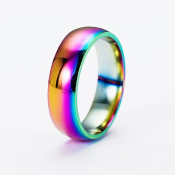 Europos ir Amerikos populiarus retro priedai Paprasta titano plieno žiedas iš nerūdijančio plieno vyrų žiedas